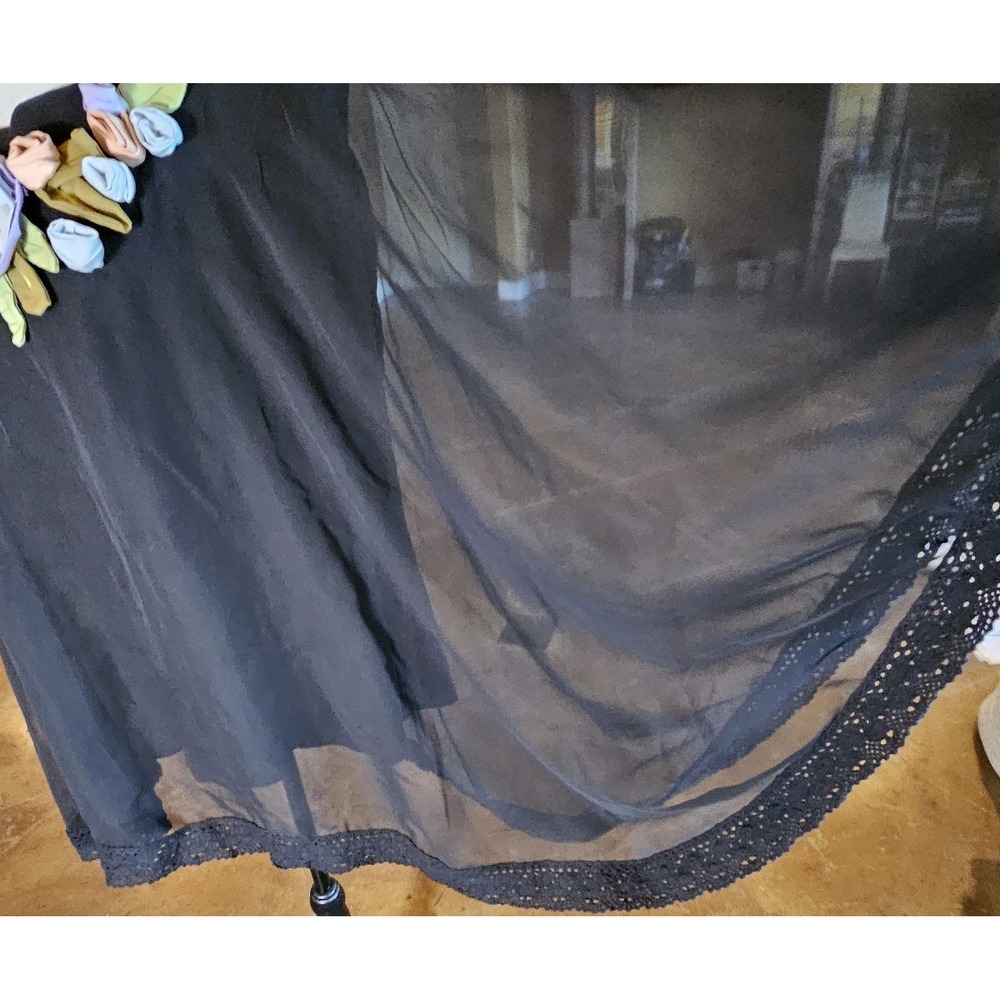 Patty La Belle SZ 2X Sheer Poncho Overlay W/Tank Lining Floral Boho,Flowy - Picture 5 of 16